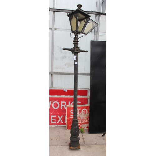 45 - A CAST IRON LAMP POST  NO VAT