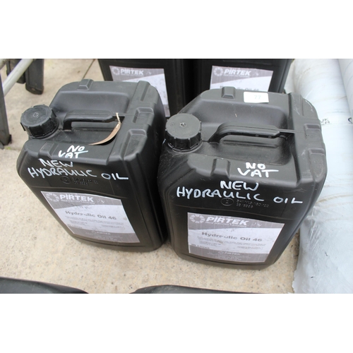 77 - 2 DRUMS (40 LTRS) HYDRAULIC OIL  NO VAT