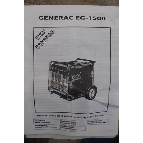 775 - GENBRIC EG 1500 GENERATOR  NO VAT