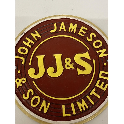 119 - A VINTAGE STYLE CAST JOHN JAMESON AND SON LIMITED SIGN