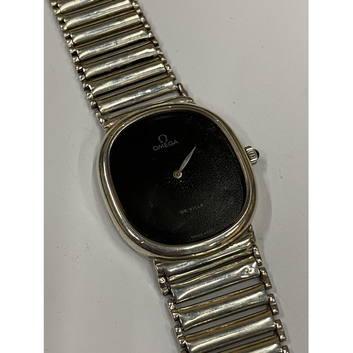 39 - A .925 SILVER CASED OMEGA DE VILLE WATCH