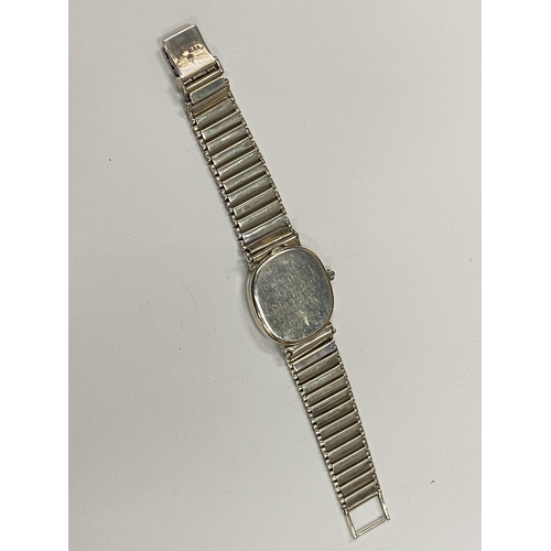 39 - A .925 SILVER CASED OMEGA DE VILLE WATCH