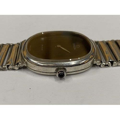 39 - A .925 SILVER CASED OMEGA DE VILLE WATCH