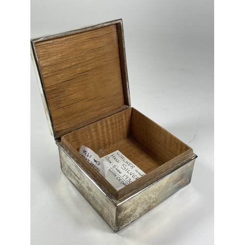 12 - A GEORGE V SILVER CIGARETTE BOX, HALLMARKS FOR BIRMINGHAM 1930