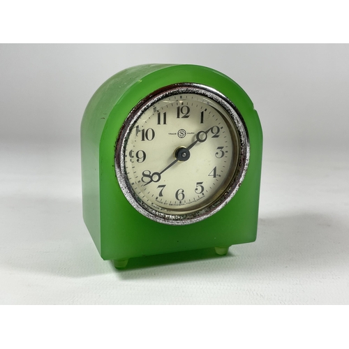 18 - AN UNUSUAL SMALL JAPANESE CLOCK MADE BY SEIKOSHA, TOKYO, HEIGHT 9CM