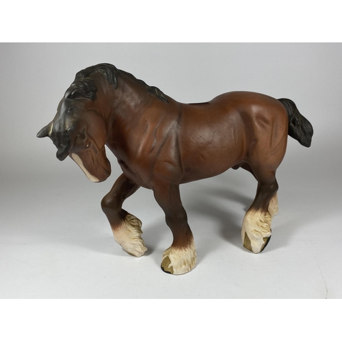 759 - A ROYAL DOULTON MATTE SHIRE HORSE