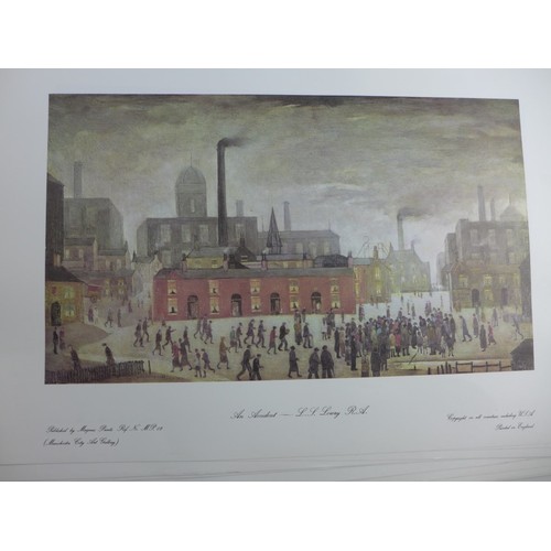 401 - THIRTY FIVE L.S.LOWRY R.A. COLOURED PRINTS, FIVE 'LONELY HOUSE' BY MAGNUS PRINTS, 32X53CM, TEN 'AN A... 