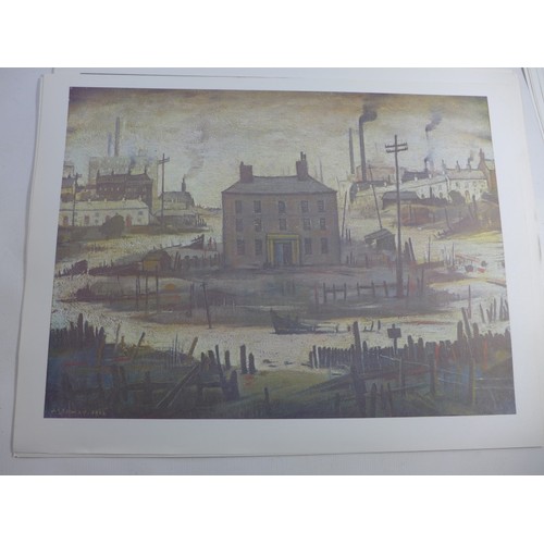 401 - THIRTY FIVE L.S.LOWRY R.A. COLOURED PRINTS, FIVE 'LONELY HOUSE' BY MAGNUS PRINTS, 32X53CM, TEN 'AN A... 