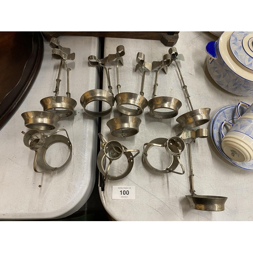 100 - A QUANTITY OF 19TH CENTURY ARCTIC CANDLE LAMP HOLDERS