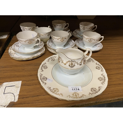 1174 - A VINTAGE ROYAL VALE CERAMIC PART TEA SET