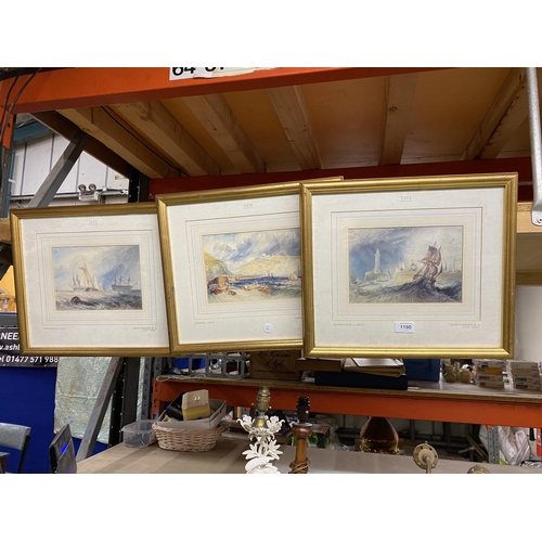 1190 - A GROUP OF THREE GILT FRAMED 'TATE GALLERY' PRINTS