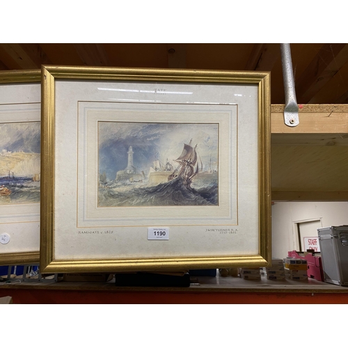 1190 - A GROUP OF THREE GILT FRAMED 'TATE GALLERY' PRINTS