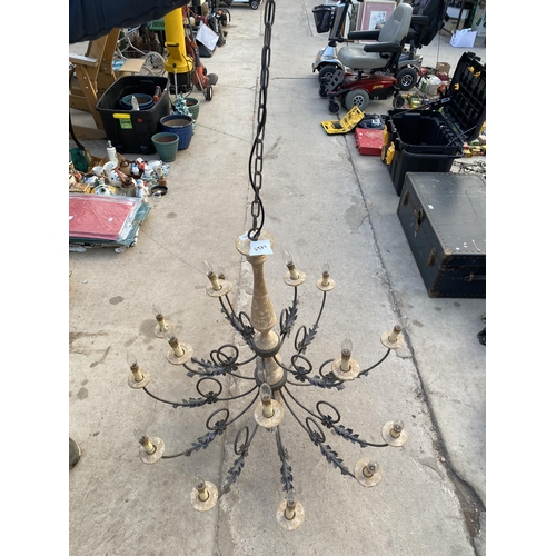 1204 - A VINTAGE STYLE 15 BRANCH CEILING LIGHT FITTING