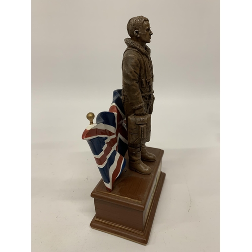 148 - A DANBURY MINT LIMITED EDITION 'BATTLE OF BRITAIN' FIGURE HEIGHT 24CM