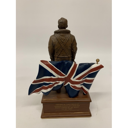 148 - A DANBURY MINT LIMITED EDITION 'BATTLE OF BRITAIN' FIGURE HEIGHT 24CM