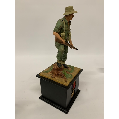 176 - A DANBURY MINT 'BURMA SOLDIER' HEIGHT 35CM