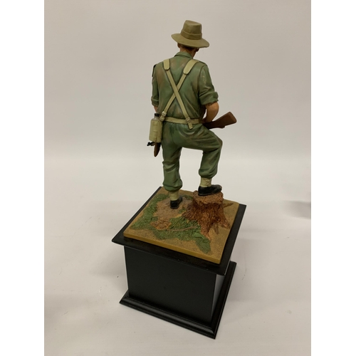 176 - A DANBURY MINT 'BURMA SOLDIER' HEIGHT 35CM