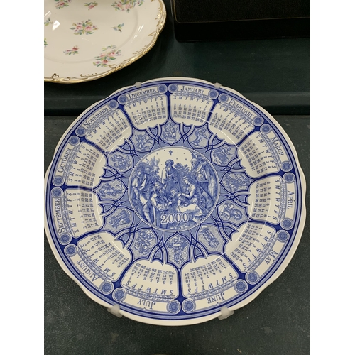 177 - A ROYAL DOULTON 'ZUNDAY ZMOCKS' TRANSFER PRINTED BOWL, SPODE BLUE ROOM CALENDAR PLATE 2000, CARLTONW... 