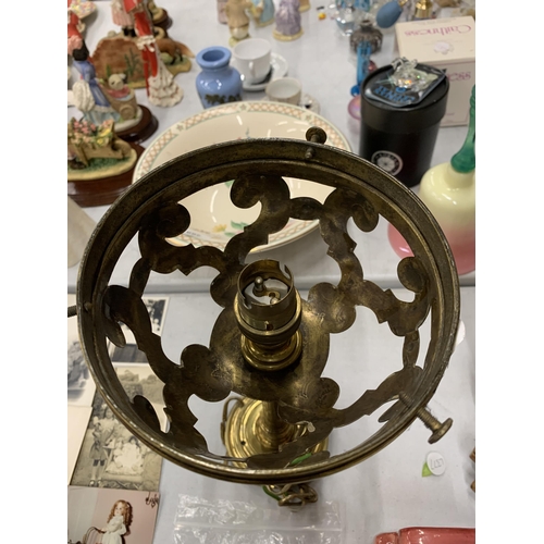 190 - A VINTAGE BRASS CEILING LIGHT