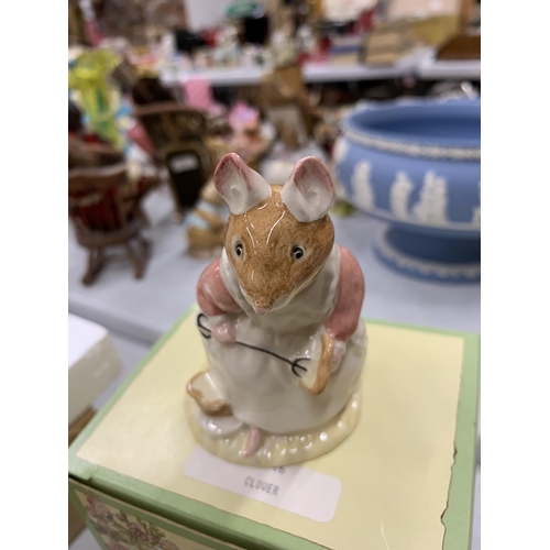 198 - FOUR ROYAL DOULTON BRAMLEY HEDGE FIGURES TO INCLUDE MRS TOADFLAX, DUSTY DOGWOOD, LADY WOODMOUSE AND ... 