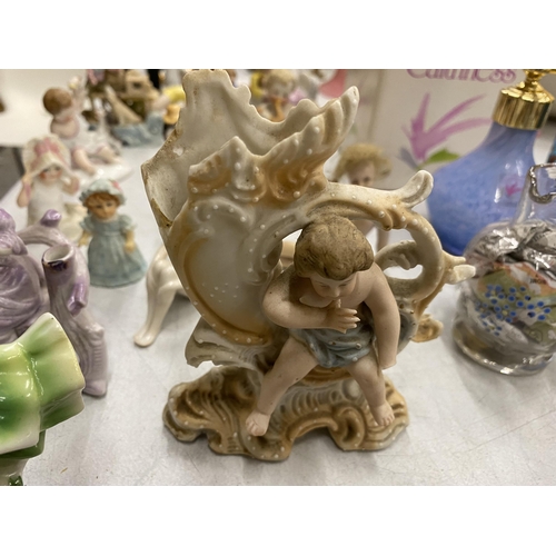 272 - A LARGE QUANTITY OF SMALL CERAMIC FIGURES TO INCLUDE CONTINENTAL, ART DECO STYLE, ETC