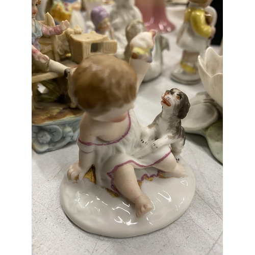 272 - A LARGE QUANTITY OF SMALL CERAMIC FIGURES TO INCLUDE CONTINENTAL, ART DECO STYLE, ETC