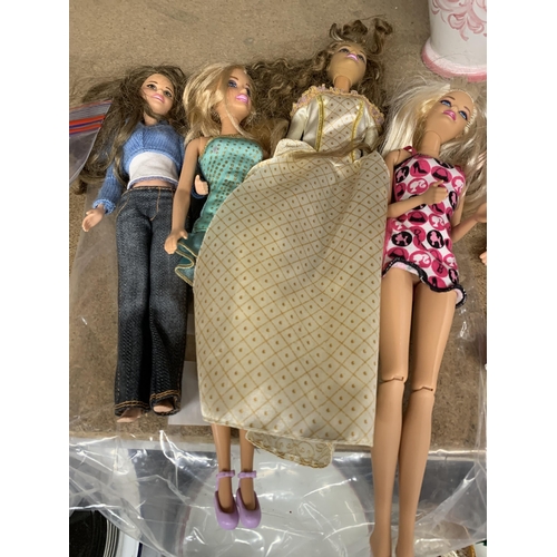 1001 - A BAG OF FOUR MATTEL DOLL FIGURES