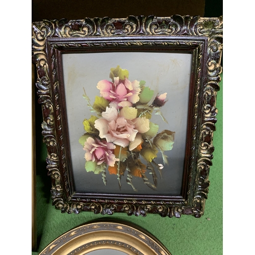 995 - FOUR STILL LIFE OIL PAINTINGS OF FLOWERS IN GILT FRAMES