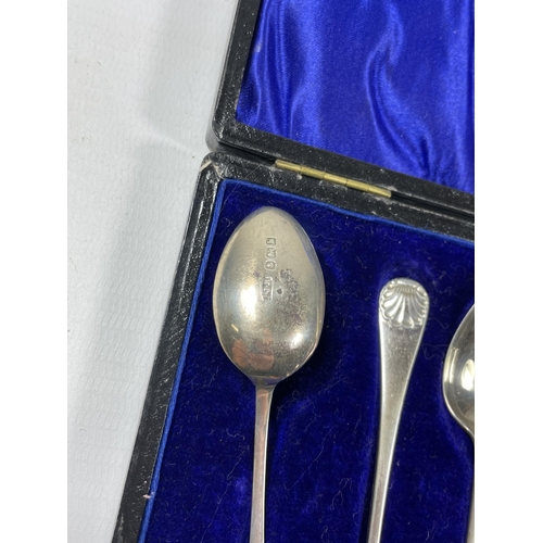 5 - A CASED SET OF EDWARDIAN SILVER TEASPOONS, HALLMARKS FOR BIRMINGHAM, 1907