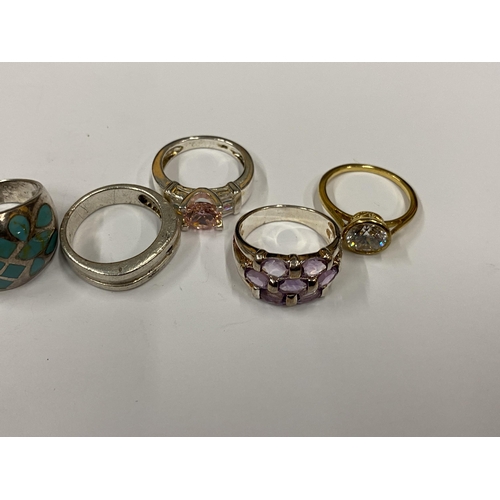 145 - FIVE ASSORTED SILVER RINGS