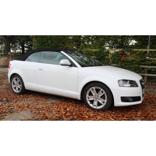 158 - AUDI A3 SPORT TDI  CONVERTABLE BT10 ECZ 107000 MILES MOT FEB 2023 ROOF WORKING 2 KEYS NO VAT WHILST ... 