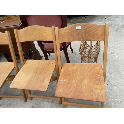 2585 - FOUR MODERN FOLDING CHAIRS