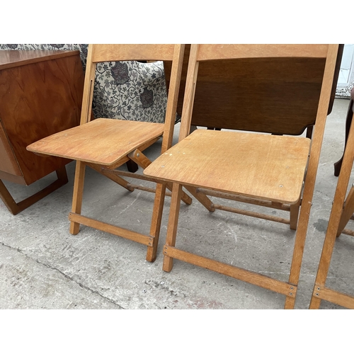 2585 - FOUR MODERN FOLDING CHAIRS