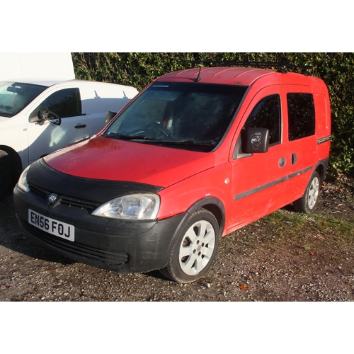 160 - VAUXHALL COMBO CREW VAN REG.NO. EN56 FOJ MOT-MAY 2023, NEW BATTERY RECENT NEW WATER PUMP.  NO VAT