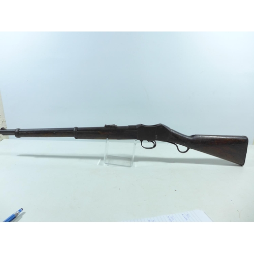 305 - AN OBSOLETE CALIBRE ENFIELD 1860 MARTINI HENRY ACTION CARBINE, 54CM BARREL, TOTAL LENGTH 96CM