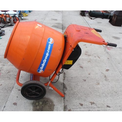 11 - A BELLE GROUP ELECTRIC CEMENT MIXER BELIEVED IN GOOD WORKING ORDER BUT NO WARRANTY NO VAT