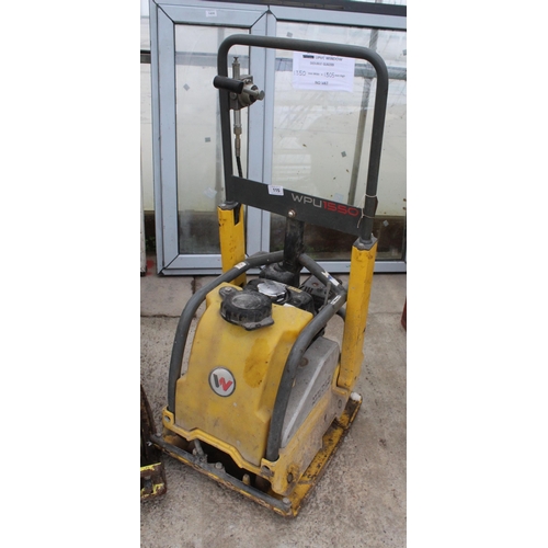 115 - A NEUSON REVERSABLE  WACKER WPU1550 FOR SALE DUE TO RETIREMENT + VAT