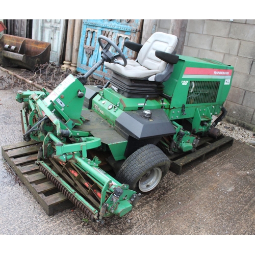 208 - RANSOMES T-PLEX 185D RIDE ON GANG MOWER APPROX 1400 HOURS CAME  MOWER 2 SPARE WHEELS & TYRES CAME FR... 