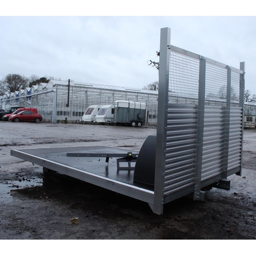 232 - AS NEW ALUMINIUM BRIT TIP FLAT  LORRY BODY APPROX 11'7