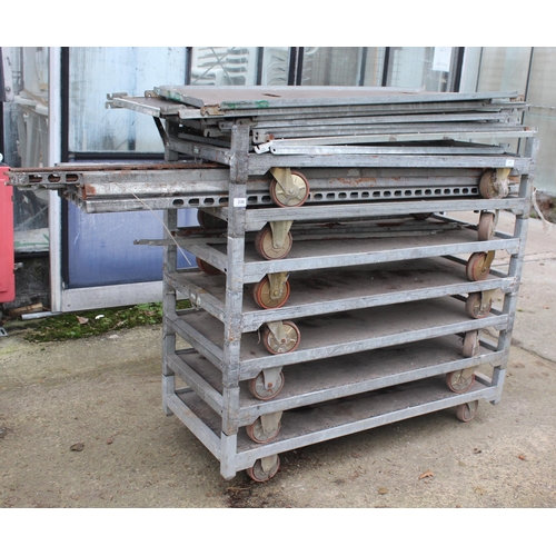 238 - 7 DUTCH TROLLIES & 9 SHELVES   + VAT