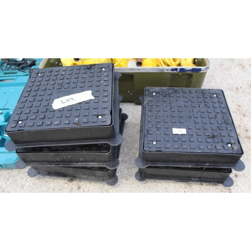 340 - 5 POLYPIPE GRID TOPS PLUS VAT