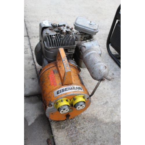 348 - AN EISEMANN 110V PETROL GENERATOR NO VAT