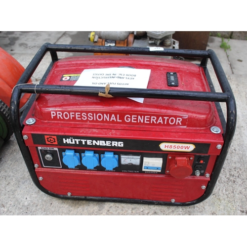 349 - A HUTTENBURG PROFESSIONAL GENERATOR BELIEVED IN WORKING ORDER BUT NO WARRANTY NO VAT