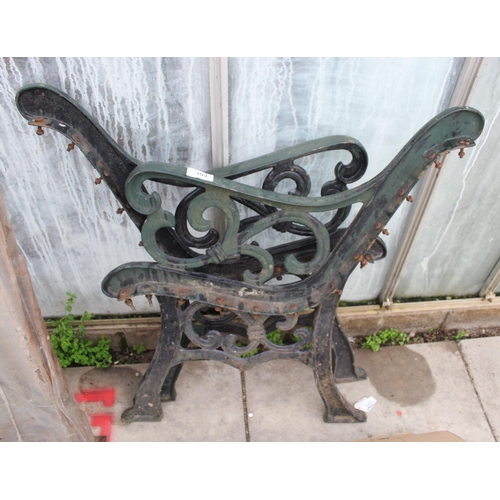 353 - A PAIR OF METAL BENCH ENDS NO VAT