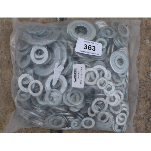 363 - A BAG OF WASHERS PLUS VAT