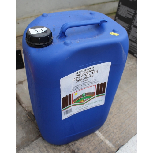 371 - A 20 LITRE DRUM OF CREOSOTE PLUS VAT