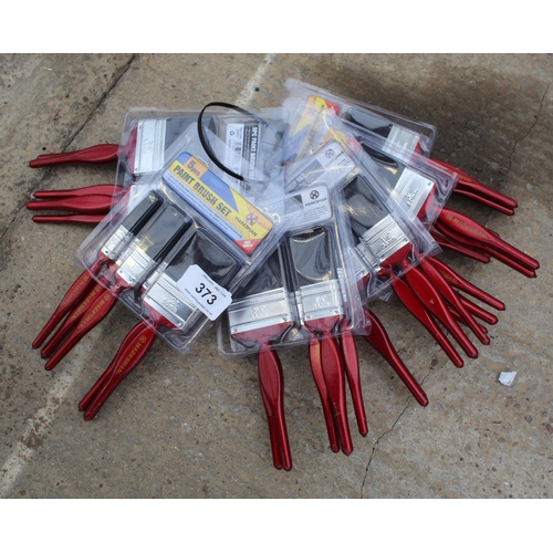 373 - THIRTY VARIOUS AS NEW PAINT BRUSHES PLUS VAT