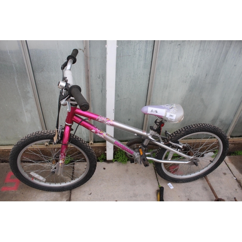 391 - MONGOOSE GIRLS PUSH BIKE  NO VAT