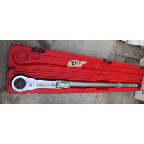 43 - A LARGE BRITOOL TORQ WRENCH PLUS VAT