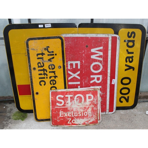 430 - 6 ROAD SIGNS  NO VAT